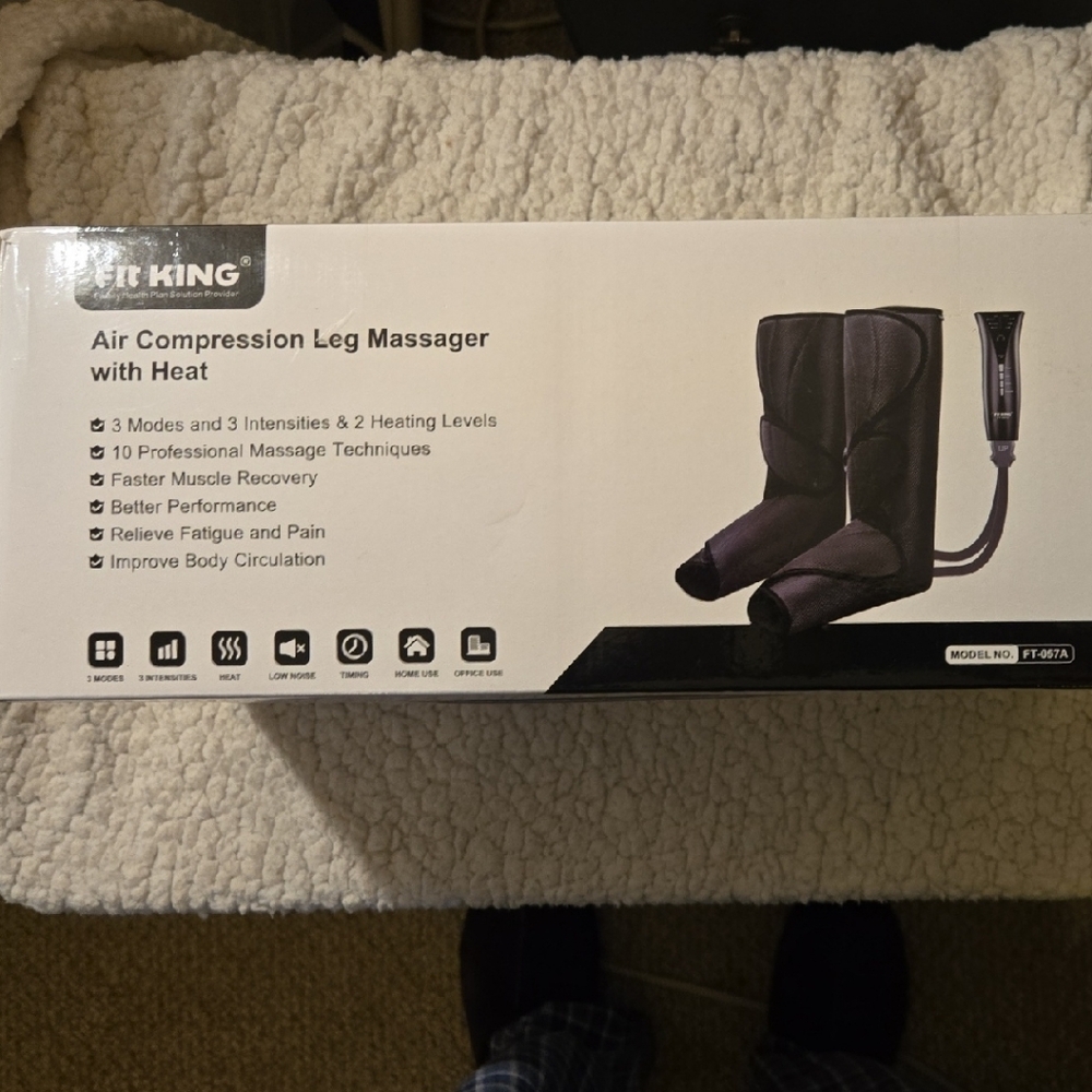 FIT KING Air Compression Leg Massager with Heat